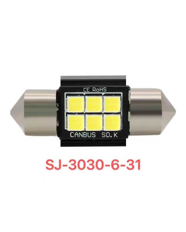 Λαμπτήρας LED - 3030-6-31 - Canbus - 2pcs