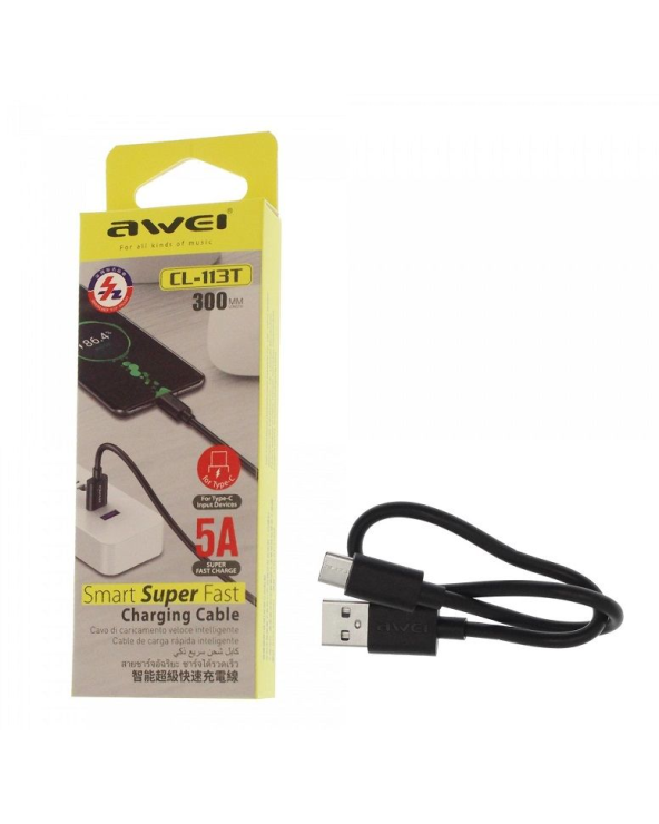Καλώδιο φόρτισης & data - Type-C - CL-113T - Fast Charge - 5A - AWEI