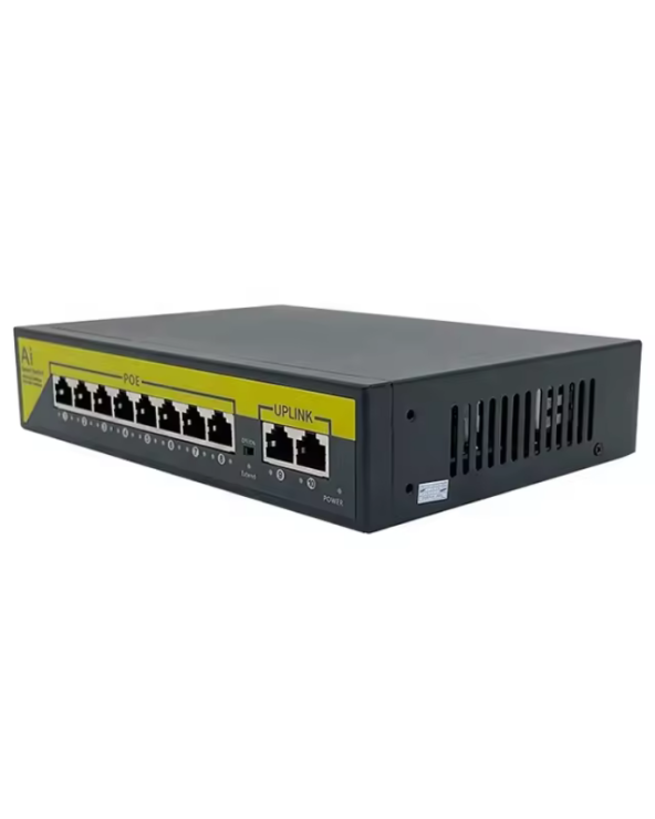Switch καταγραφικού POE με 8 υποδοχές - 10/100Mbps