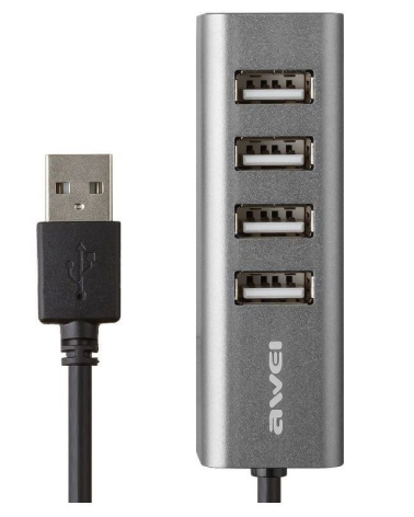 Αντάπτορας USB 2.0 Hub με 4 θύρες - CL-122 - AWEI