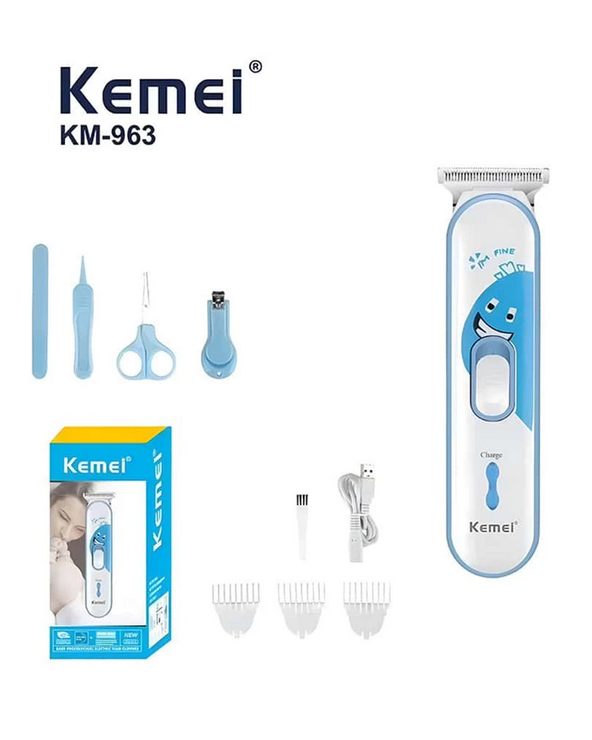Κουρευτική μηχανή για παιδιά με σετ περιποίησης - KM-963 - Kemei