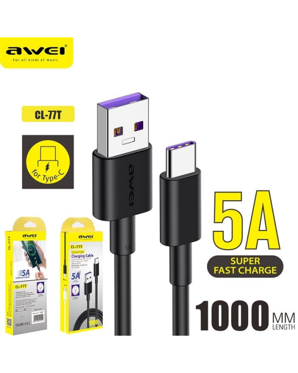 Καλώδιο φόρτισης & data - Type-C - Fast Charge - CL-77T - AWEI