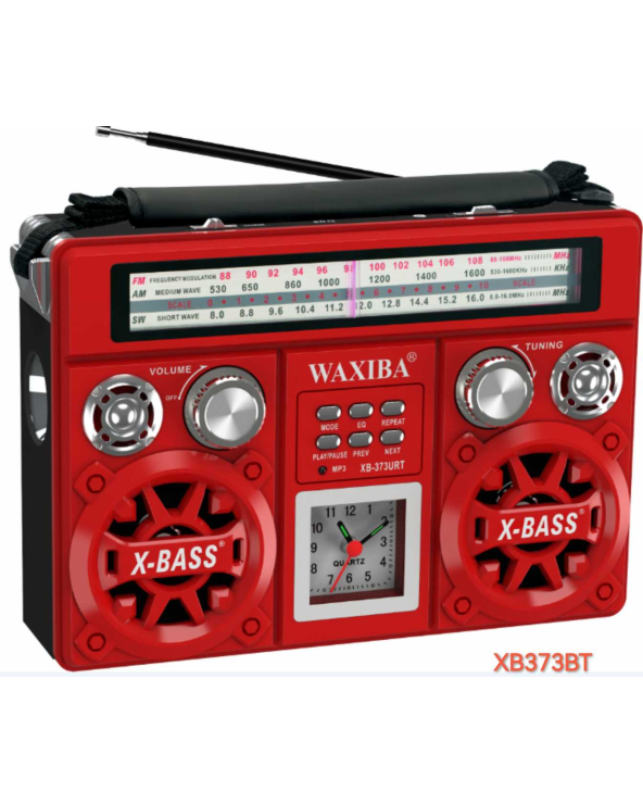 Επαναφορτιζόμενο ραδιόφωνο - XB373BT - Waxiba - Red