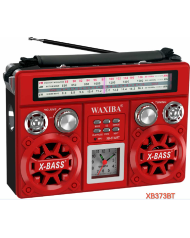 Επαναφορτιζόμενο ραδιόφωνο - XB373BT - Waxiba - Red