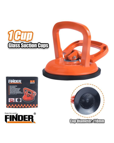 Βεντούζα αφαίρεσης τζαμιού μονή - 4" - 120cm - Finder