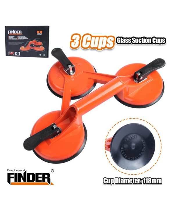 Βεντούζα αφαίρεσης τζαμιού τριπλή - 118mm - Finder