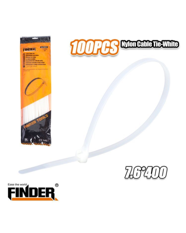 Σετ δεματικά - Tie wraps - 7.6*400mm - 100pcs - Finder