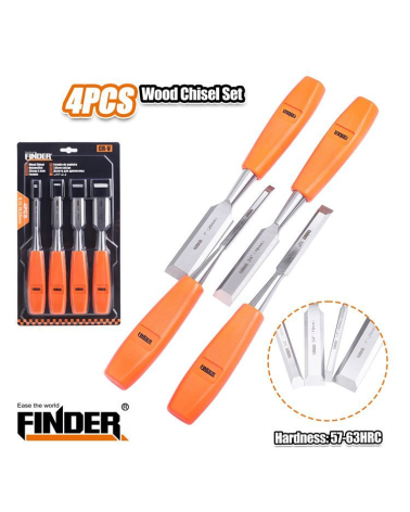 Σετ σκαρπέλα ξύλου - 4pcs - Finder