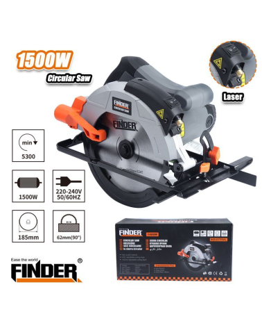 Δισκοπρίονο χειρός - 1500W - 185 - Finder