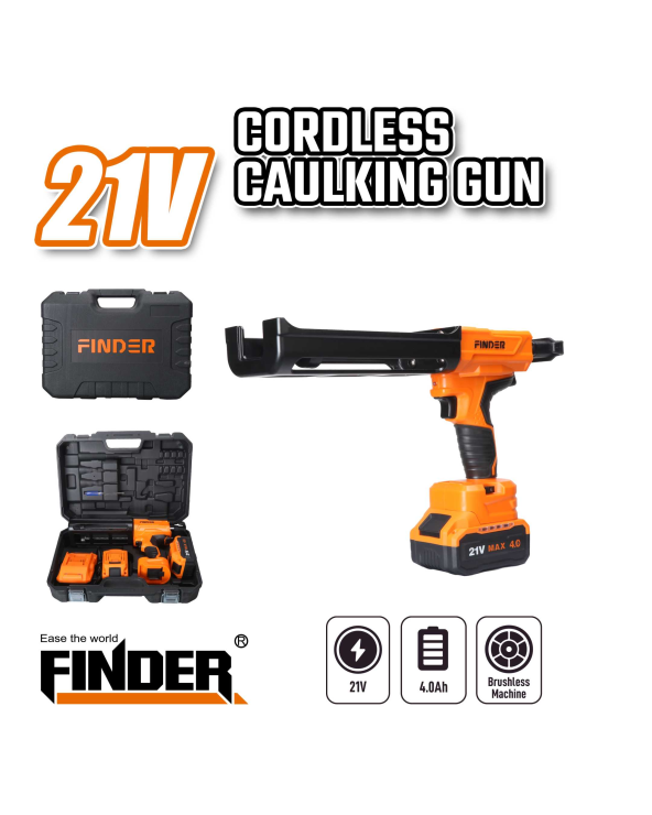 Πιστόλι σιλικόνης μπαταρίας - D5 - 21V - Finder