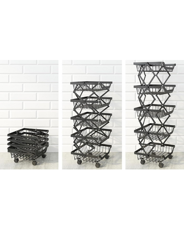 Τροχήλατη ραφιέρα τροφίμων κουζίνας - 1028-5