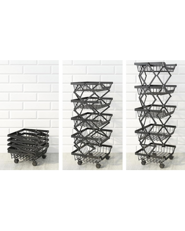 Τροχήλατη ραφιέρα τροφίμων κουζίνας - 1028-5