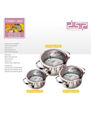 Σετ κατσαρόλες - 3pcs - CS001-S02 - DSP