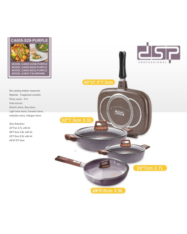 Σετ μαγειρικά σκεύη - 4pcs - CA005-S27-Purple - DSP