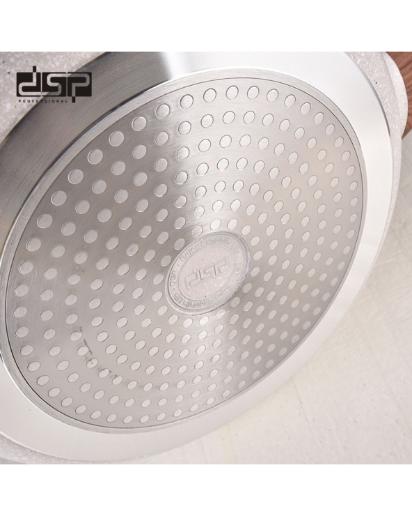 Ρηχή κατσαρόλα αντικολλητική με καπάκι - 2.7L - CA005-BS24-Black - DSP