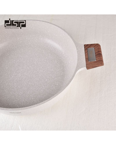 Ρηχή κατσαρόλα αντικολλητική με καπάκι - 2.7L - CA005-BS24-Beige - DSP