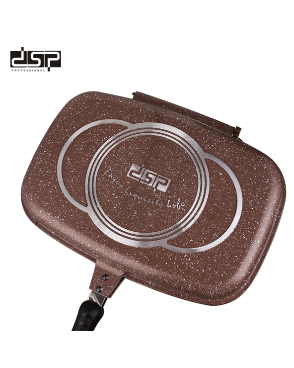 Διπλό αντικολλητικό τηγάνι Grill - CA007-F40-Brown - DSP