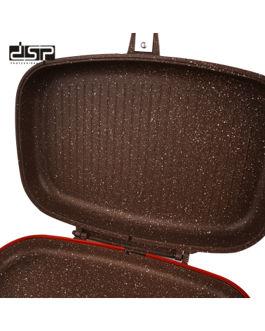 Διπλό αντικολλητικό τηγάνι Grill - CA007-F40-Brown - DSP
