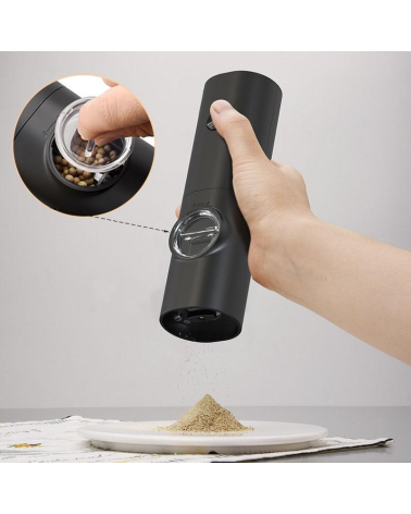 Ηλεκτρικός μύλος αλατιού/πιπεριού - KYMQ-14 - 812501 - Black