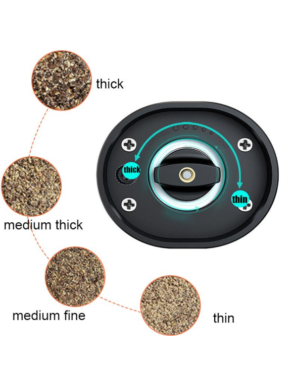 Ηλεκτρικός μύλος αλατιού/πιπεριού - KYMQ-14 - 812501 - Black