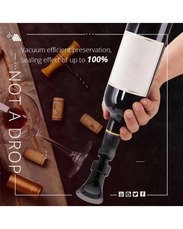 Πώμα κρασιού 2 σε 1 με αεροστεγές κλείσιμο - WP-003