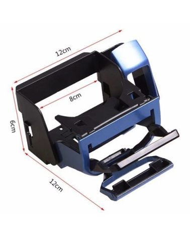 Ποτηροθήκη αυτοκινήτου με βάση κινητού και θήκη τσιγάρων - 005168 - Black