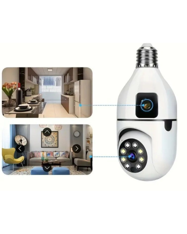 Κάμερα ασφαλείας IP - Dual - Lamp E27