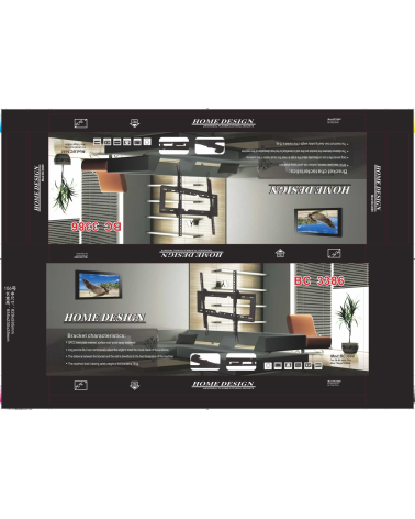 Επιτοίχια βάση τηλεόρασης για διάσταση 36-70" - BC3386