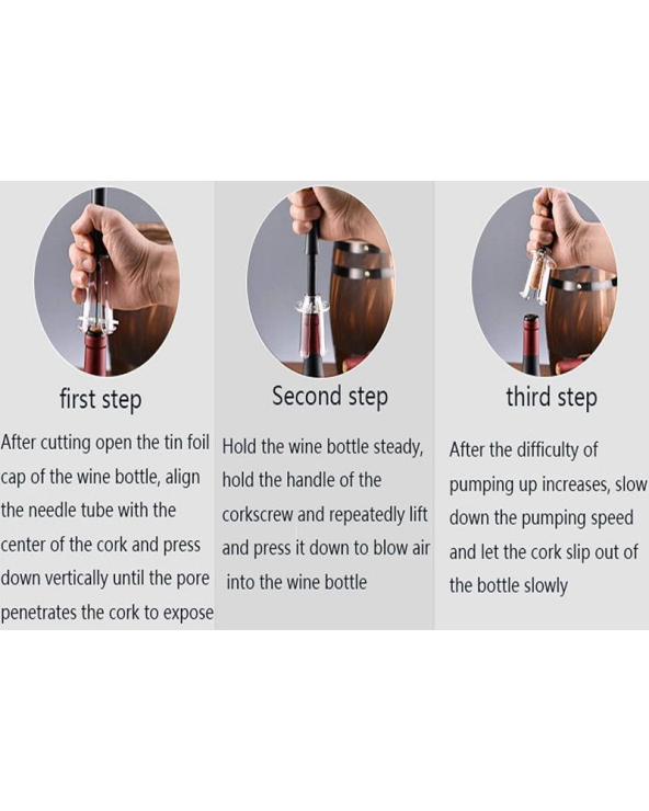 Ανοιχτήρι κρασιού με πίεση αέρος - Τιρμπουσόν - KH1-001901