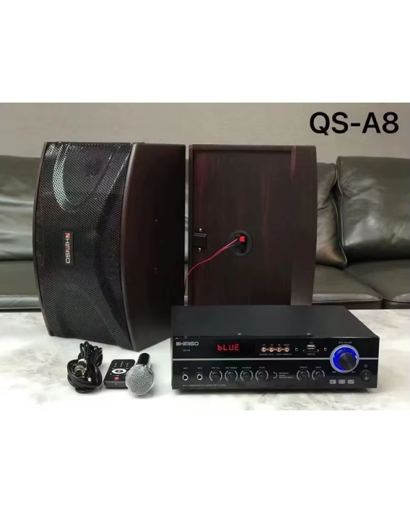 Σετ ηχεία subwoofer με ενισχυτή & μικρόφωνο Karaoke - QS-A8