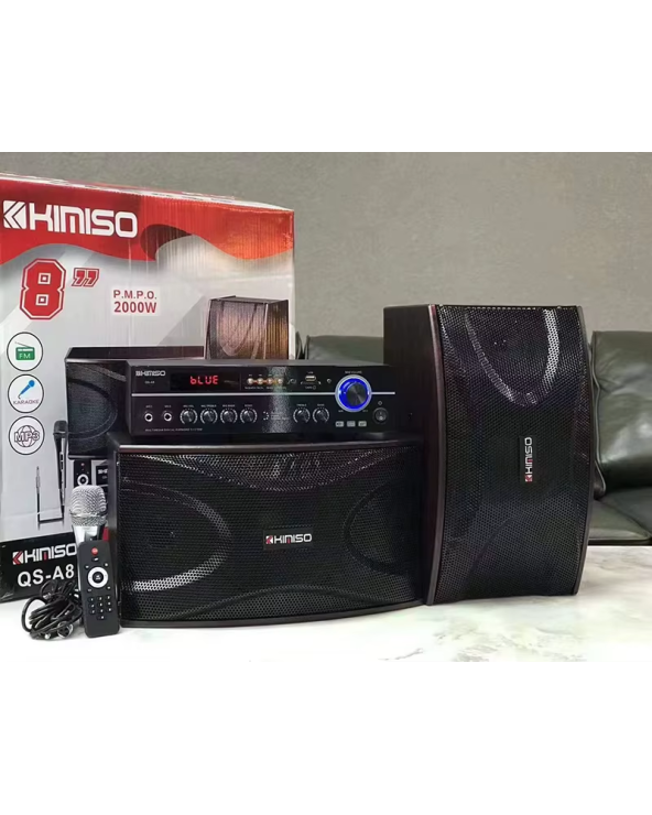 Σετ ηχεία subwoofer με ενισχυτή & μικρόφωνο Karaoke - QS-A8