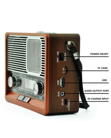 Επαναφορτιζόμενο ραδιόφωνο Retro - ΕK105 - 830128