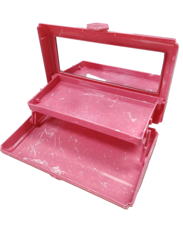 Κουτί οργάνωσης μακιγιάζ με καθρέπτη - 575 - 121064 - Light Pink