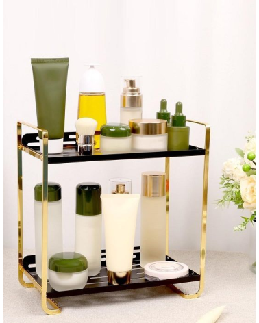 Ραφιέρα οργάνωσης καλλυντικών - MZY502B - 170257 - Black/Gold