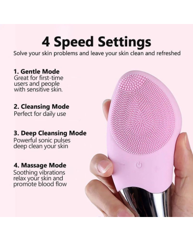 Επαναφορτιζόμενο βουρτσάκι καθαρισμού προσώπου – 889650 - Fuchsia