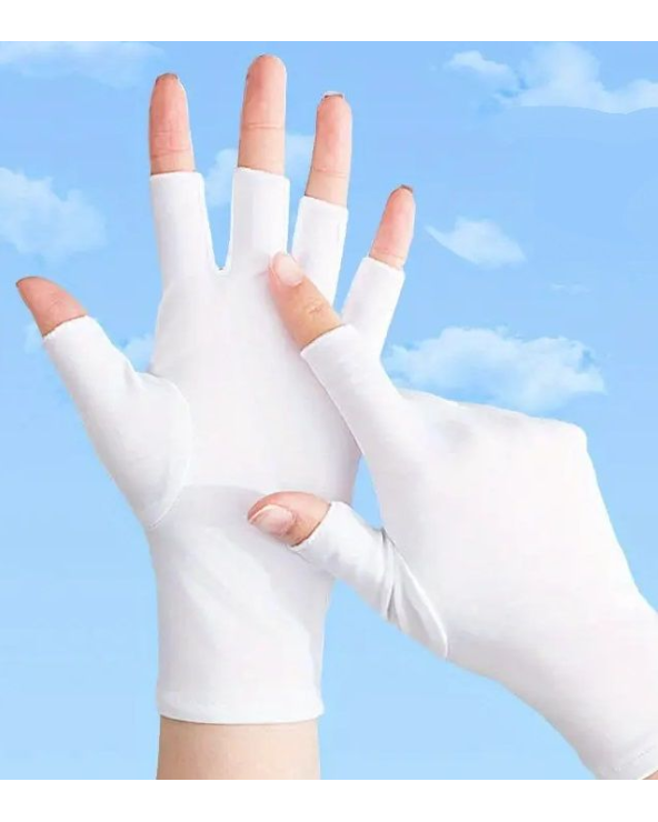 Γάντια μανικιούρ για προστασία από ακτινοβολία UV - NG01 - 910532 - White