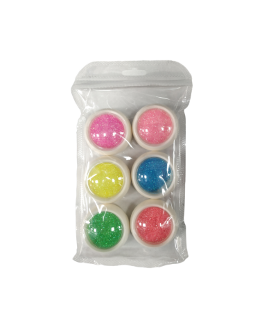 Σετ Glitter νυχιών Nail Art - Neon Glitter - 6pcs