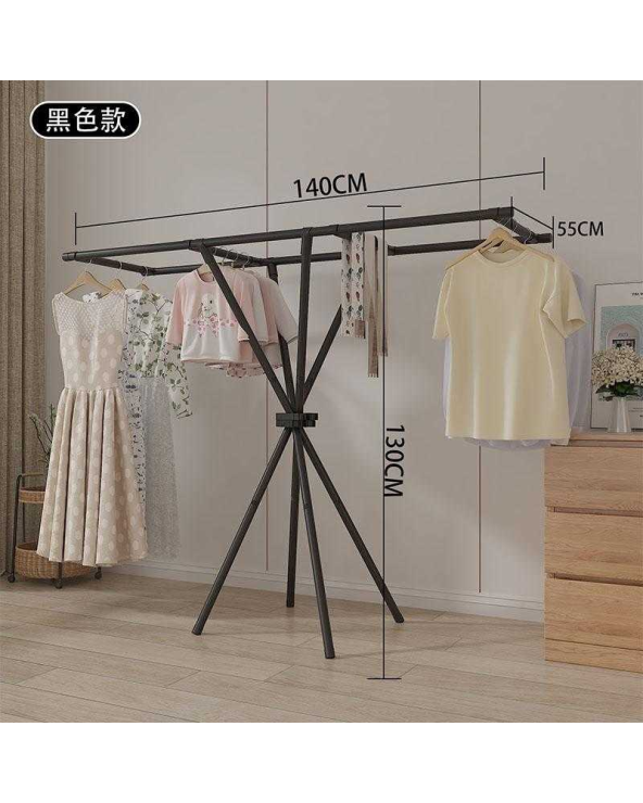 Κρεμάστρα δαπέδου & απλώστρα ρούχων - YH9912B  - 114302 - Black