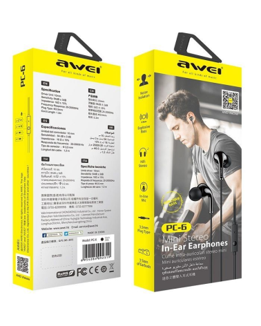 Ενσύρματα ακουστικά - PC-6 - AWEI