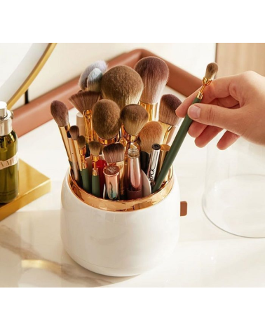 Θήκη οργάνωσης πινέλων μακιγιάζ - YH2001 - 292215 - White