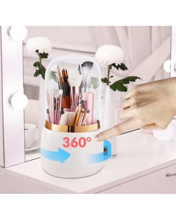 Θήκη οργάνωσης πινέλων μακιγιάζ - YH2001 - 292215 - White
