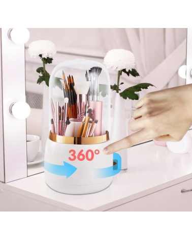 Θήκη οργάνωσης πινέλων μακιγιάζ - YH2001 - 292215 - White