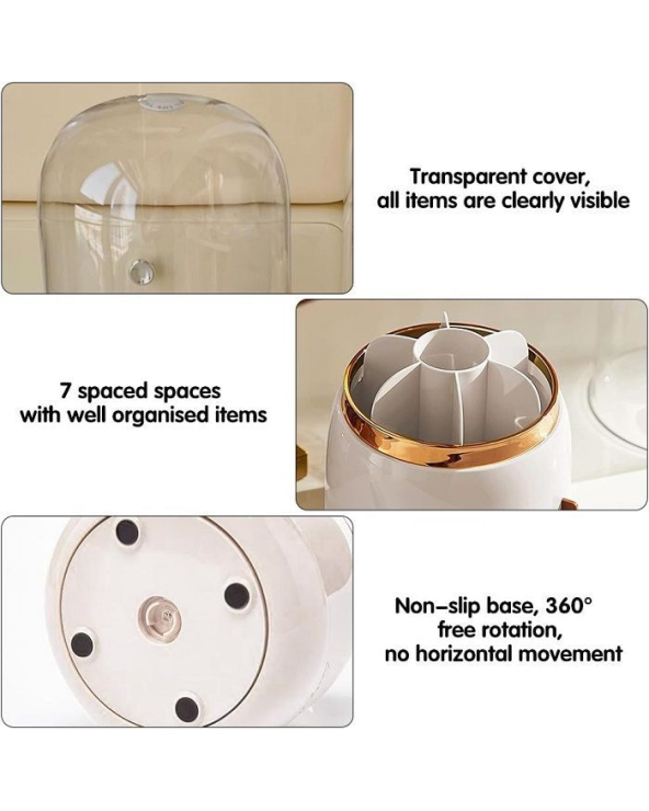 Θήκη οργάνωσης πινέλων μακιγιάζ - YH2001 - 292215 - White