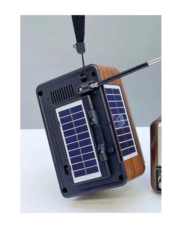 Επαναφορτιζόμενο ραδιόφωνο Retro με ηλιακό πάνελ - RX-836S-S - 370083 - Brown