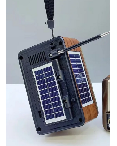 Επαναφορτιζόμενο ραδιόφωνο Retro με ηλιακό πάνελ - RX-836S-S - 370083 - Gold