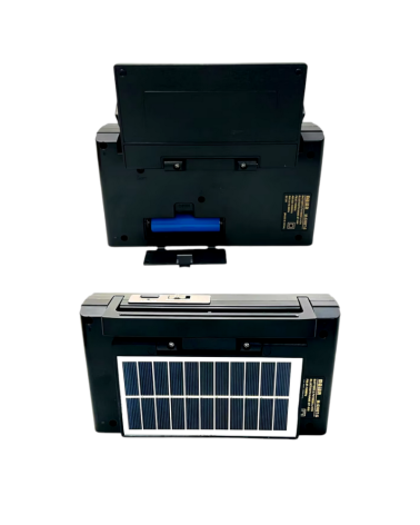 Επαναφορτιζόμενο ραδιόφωνο με ηλιακό πάνελ - M-538BTS - 370090 - Silver