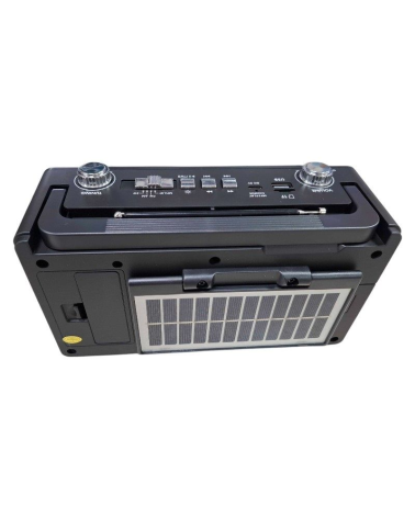 Επαναφορτιζόμενο ραδιόφωνο με ηλιακό πάνελ - PX-730BTS - 457309 - Black