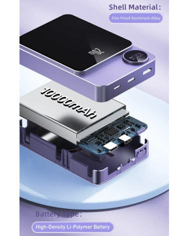 Powerbank μαγνητικής φόρτισης - P39K - 10.000mah - 20W - AWEI - 005500 - Grey