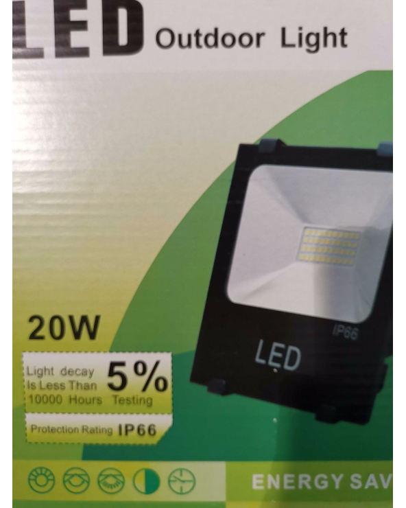 Προβολέας LED - 20W - 6000K - IP66