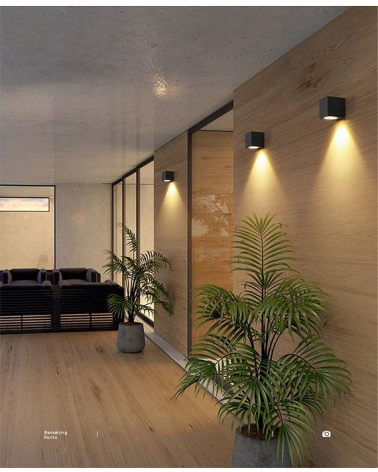 Επιτοίχιο φωτιστικό LED - Απλίκα - Warm White - 1009